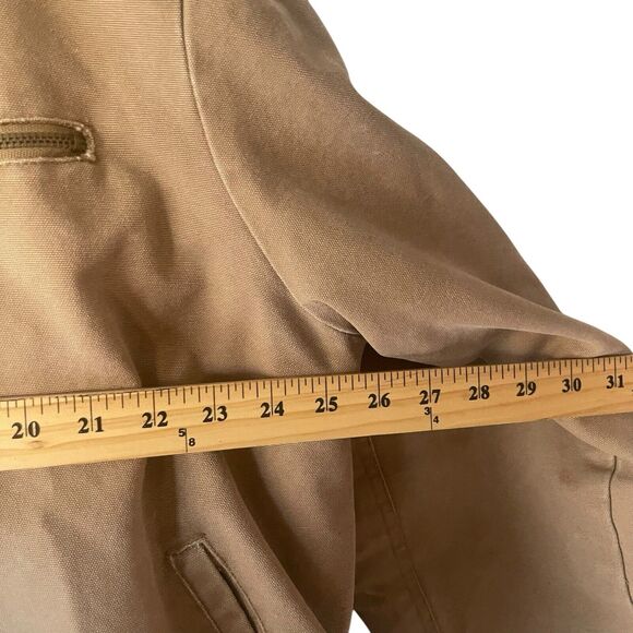 Sideout Vintage 90s Size XL Khaki Canvas Workwear Wool Lined Chore Coat Jacket - Picture 8 of 9